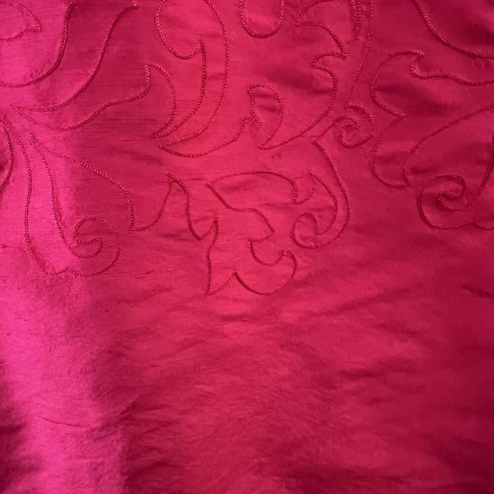 Ann Taylor Dress 2 Silk Strapless Embroidered Fit & Flare Dress Fuchsia NWT - Picture 5 of 11